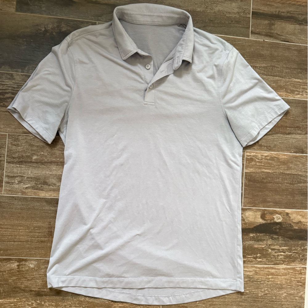 lululemon athletica Men's Soft Gray Polo Shirt